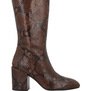 Aeyde Brown Snakeskin Knee-High Boots